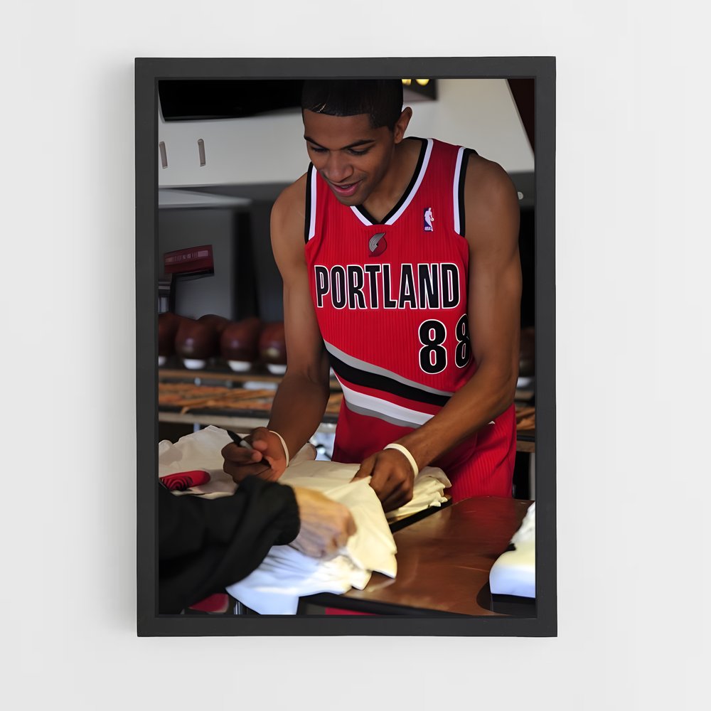 Poster Signature Étoile – affiche Basketball (vue 2)
